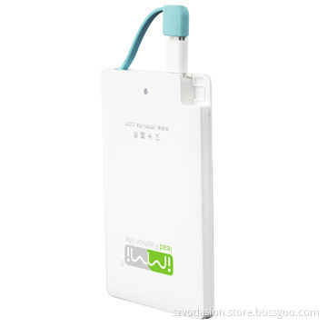 Manufacture 1,500/2,000/2,500mAh Slim credit card power banks for iPhone, with factory price